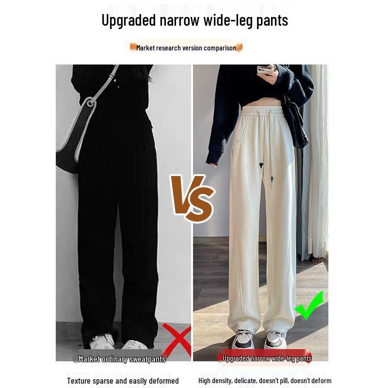 High Waist Narrow Leg Women's Banana Pants - Versatile Draping Sweatpants for Spring & Autumn Seasons