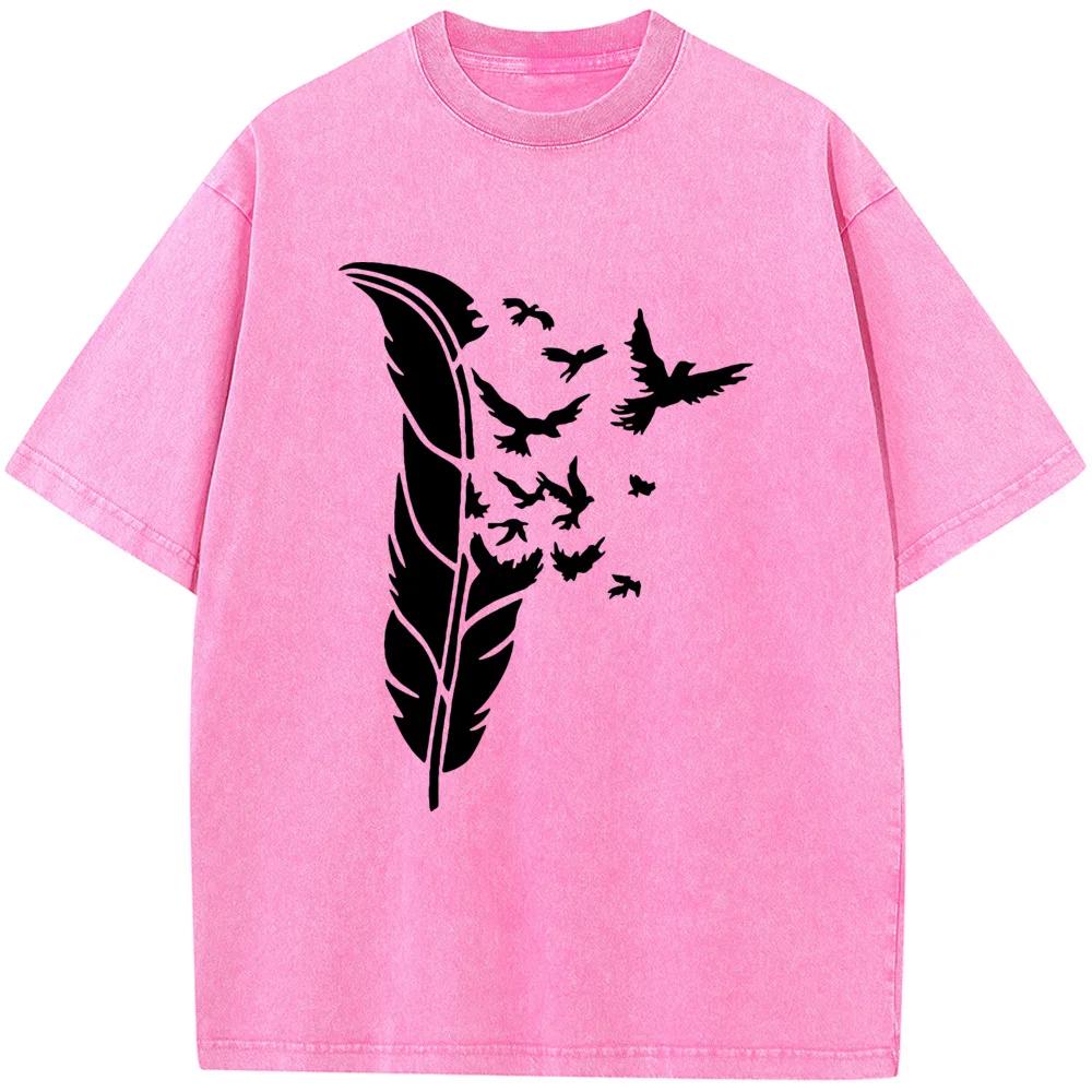 Streetwear Men Washed T-shirts 90s vintage unisex washed old T-shirt Men Casual Cotton Short Sleeve T-shirts