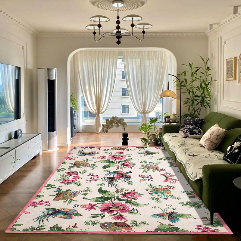 VIKAMA Alfombra estilo campestre,sofá de salón,mesa de centro,alfombra grande antideslizante,alfombra de dormitorio,decoración del hogar 70x100cm