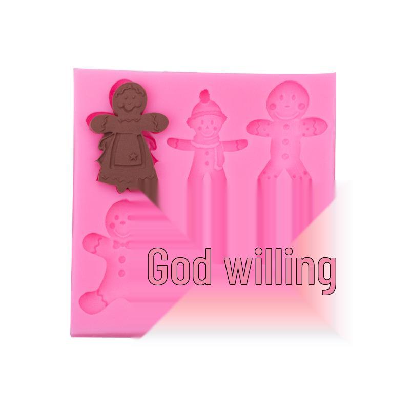 Stampo in Silicone Pupazzo di Neve Natalizio & Pan di Zenzero di Halloween per Cioccolato, Fondente e Strumenti per Argilla Fai da Te