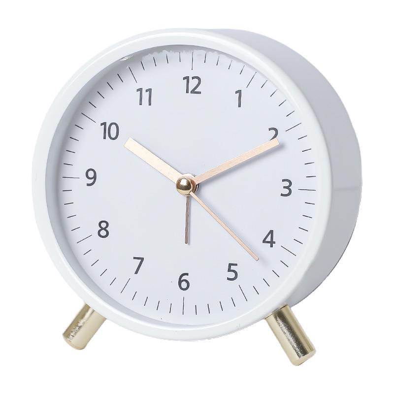 Nordic 4.5-Inch Silent Alarm Clock: Fashionable, Luminous, Light Luxury Desk Clock