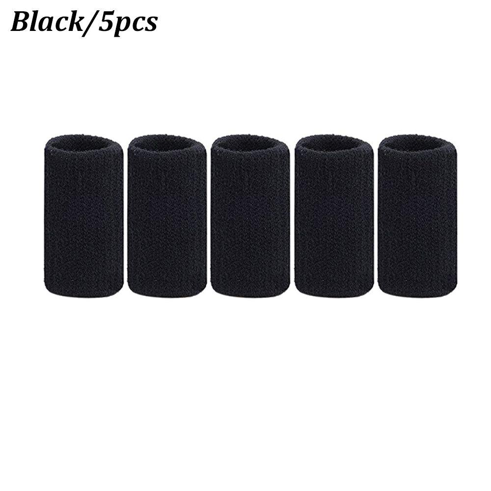 

New Stretchy Thumb Protector Finger Guard Arthritis Support Finger Protection Sports Finger Sleeves 5pcs чёрный