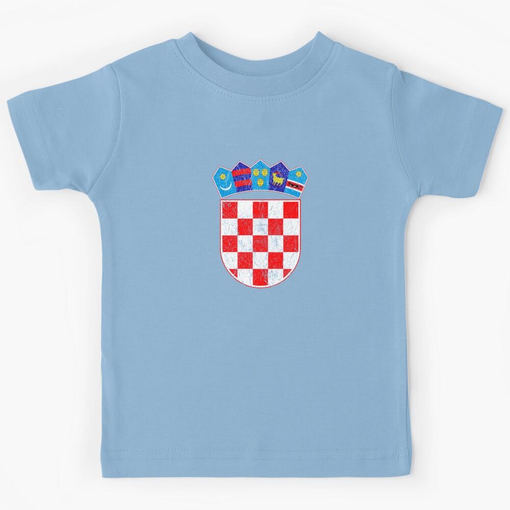 Vintage Croatia Croatian Flag - Hrvatska Sahovnica Kids T-Shirt 100