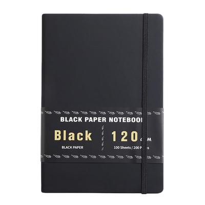 STOBOK Black Paper A5 Black Memo Drawing Watercolor Doodle Free Travel Paper Notebook, Size, Paper, Paper, Paper, Paper, Book, Notebook, High-Quality
