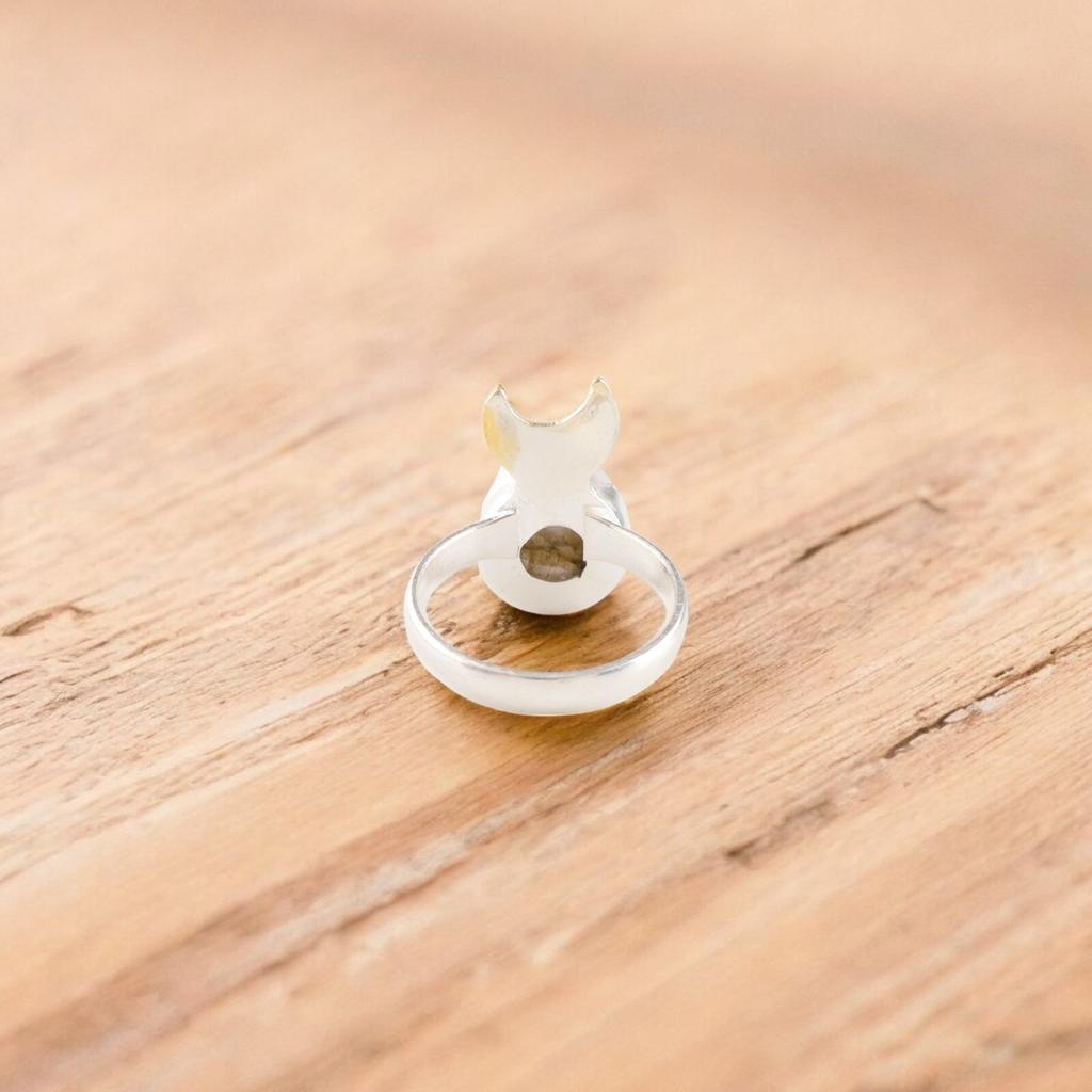 Rare Labradorite Gemstone 925 Sterling Silver Handmade Jewelry Anniversary Ring RR-58-25