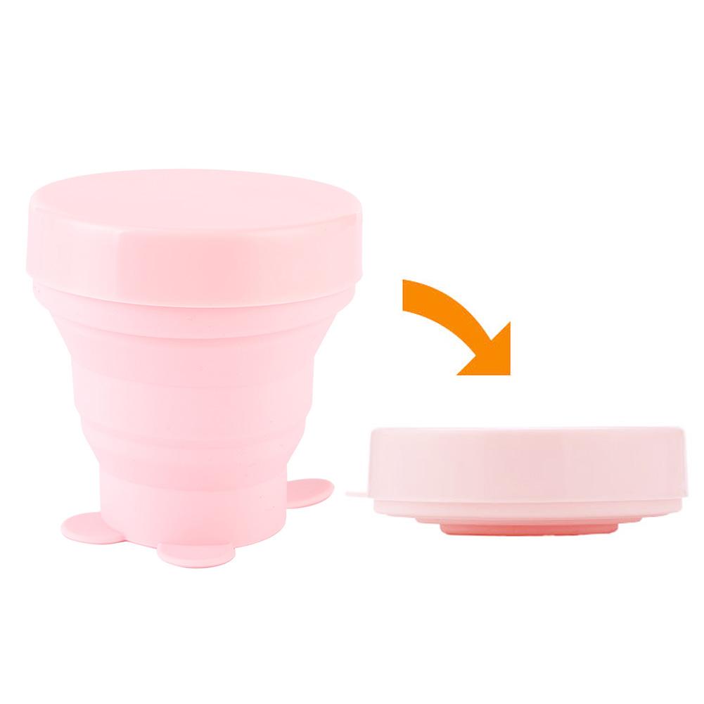 Portable Folding Silicone Water Cup Collapsible Travel Cup for Outdoor Camping Picnic