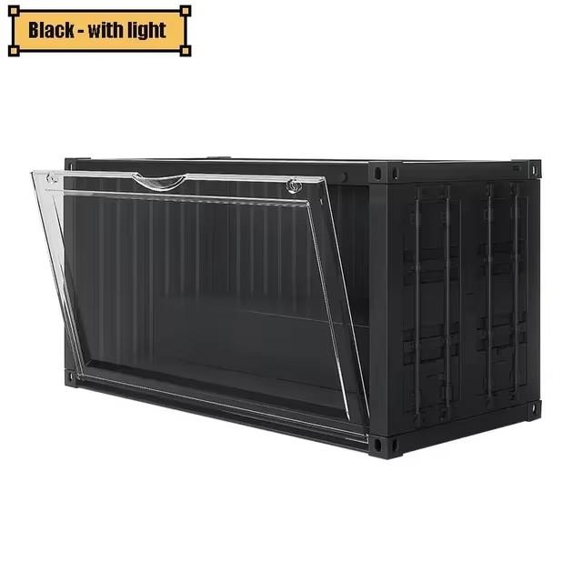 Doll Toy Storage Box with Light Blind Box Display Stand Dustproof Stackable Organizer Case for Figures Showcase Organizer Boxes