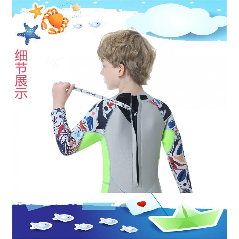 2.5MM Diving Suit Boys Warm Snorkeling Surfing Training Jellyfish Swimsuit R003 Speed Dry Cartoon