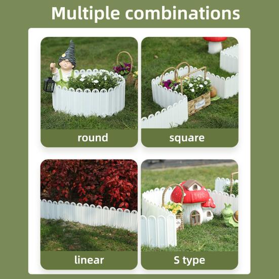 10 Pcs Garden Landscape Edging Panels Connectable Landscaping Panels No Digging Needed Lawn Fence Border for Dividing Yard Flower Bed Areas