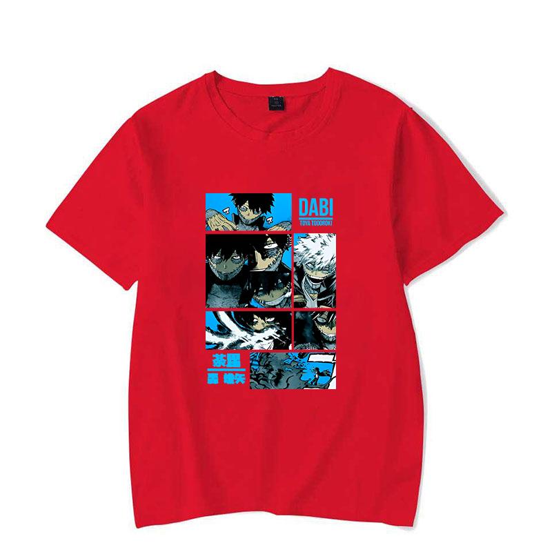 Hot Anime T Shirt Men/women's Funny Dabi Printing T-shirt Casual Cool Streetwear Fashion T Shirt Couple Hip Hop Shirt Top