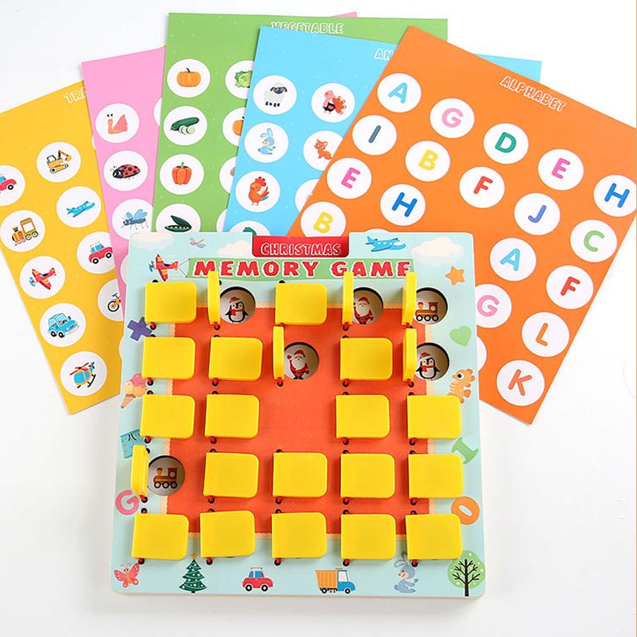 

Montessori Educational Toy Wooden Memory Number Shape Letter Matching Game Board Puzzles Cognitive Ability Learning Toys for Kid