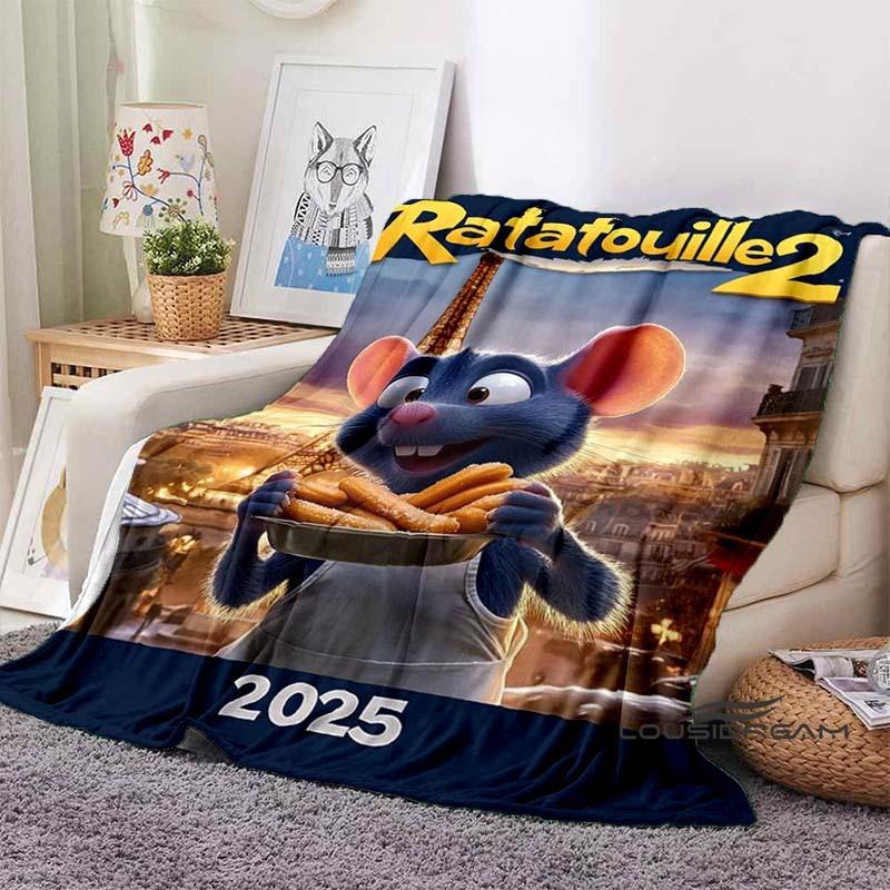Coperta in flanella del cartone animato Ratatouille, calda e morbida per la primavera, adatta sia per uomini che per donne, bellissima coperta per il soggiorno,