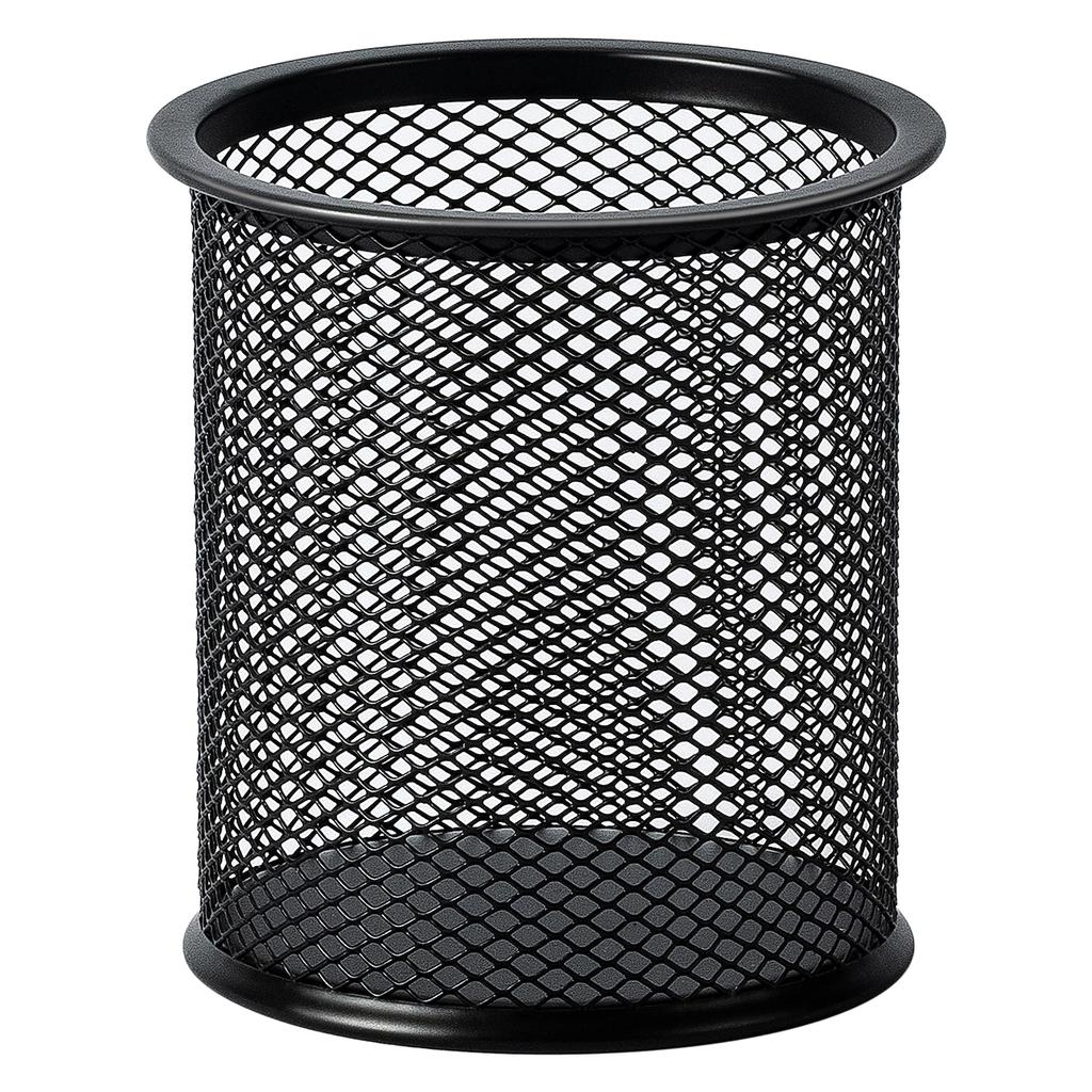 Container Desk Organizer Container Black Desktop Metal Pen Holders Mesh Pencil Cup Pen Case
