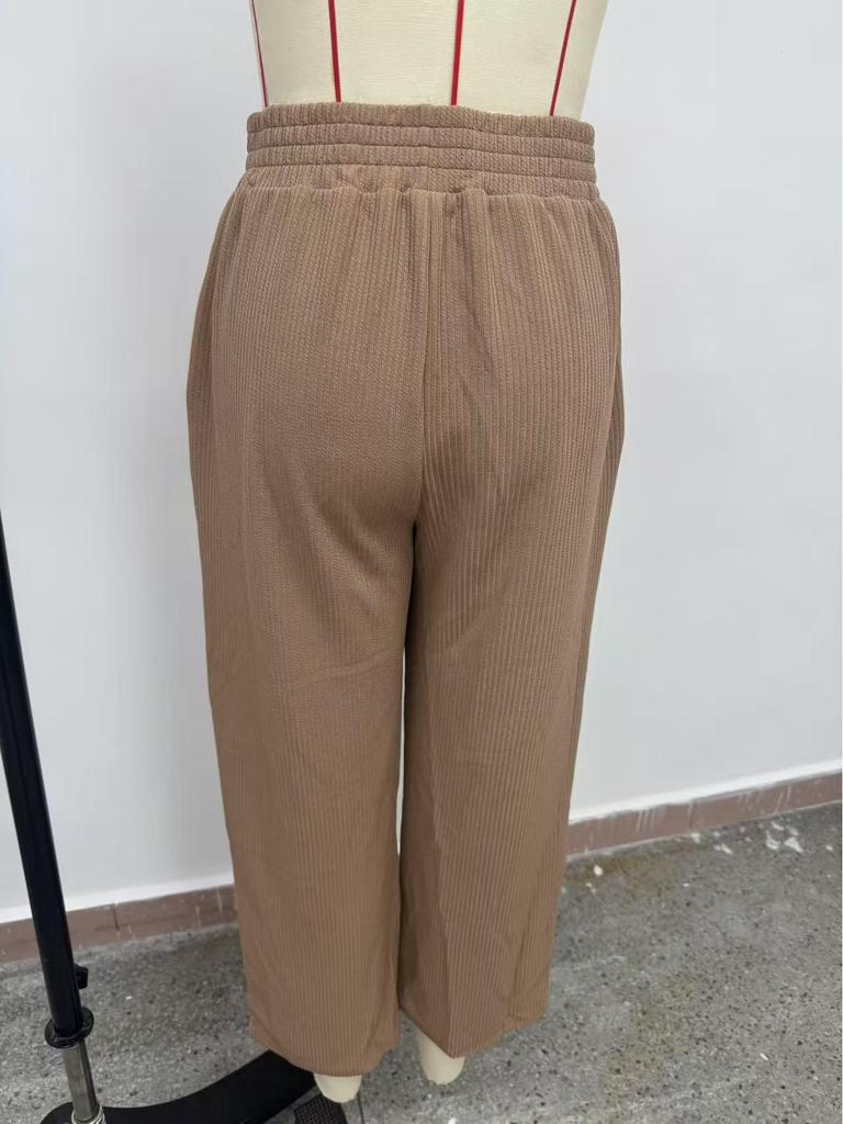 2025 Women's Spring Fashion: Mid-Waist Elastic Wide-Leg Pants