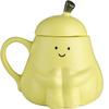 Hug Pear Mug Funny Pear Drinking Cup Cute Girl Office Ceramic Cartoon Water Cup with Lid