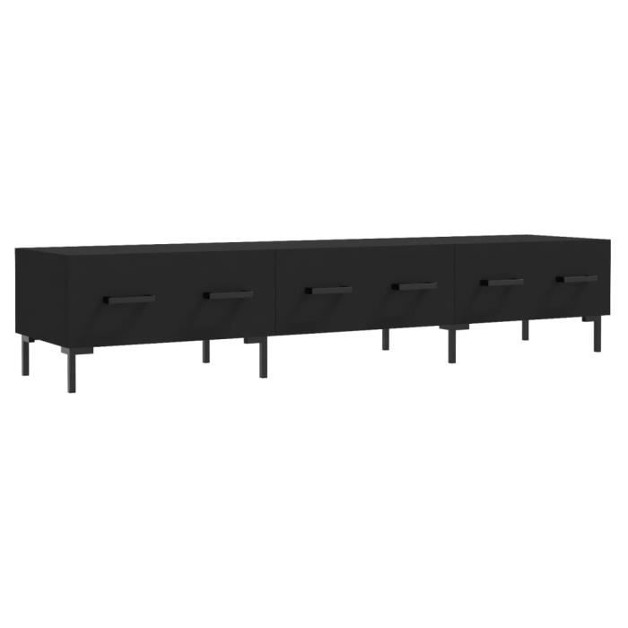 VidaXL Meuble TV noir 150x36x30 cm bois d'ingénierie 829157