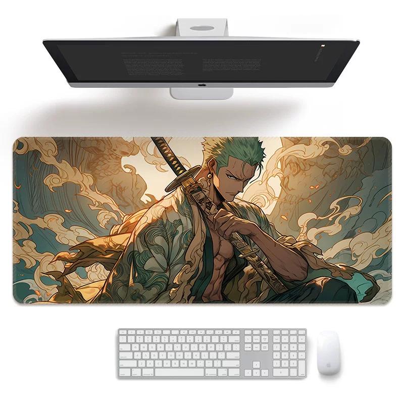 Cartoon Anime Mouse Pad Oversized ONE PIECE Boys E-sports Game Two-dimensional Computer Keyboard Desk Pad Office Cute Large Size  Non-slip Mouse Pad