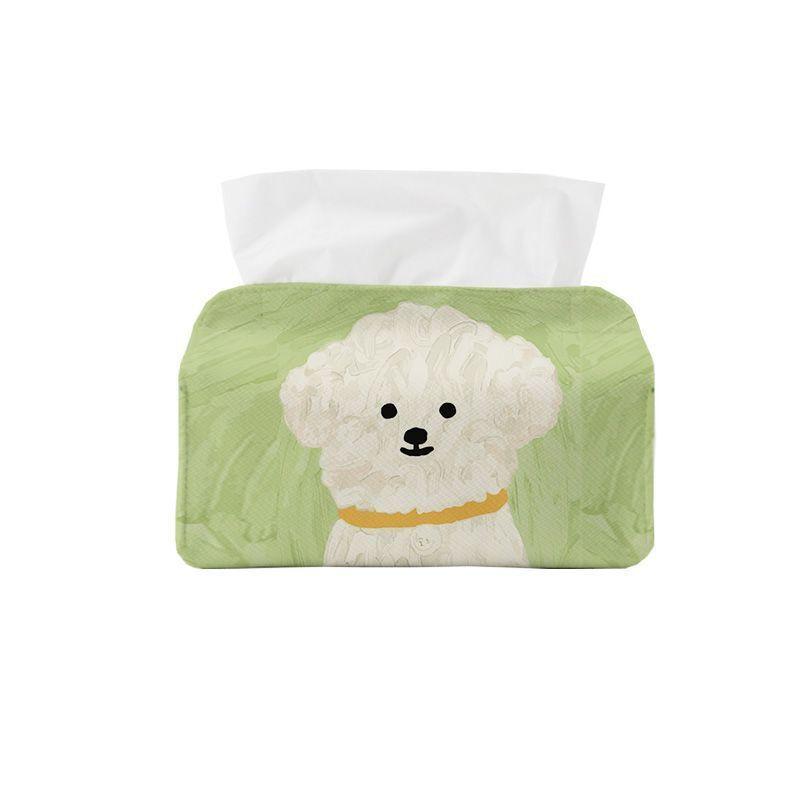 Fabric Tissue Box Living Room Household Light Luxury High-end Creative Paper Box High-end Napkin Box Oil Painting Paper Box