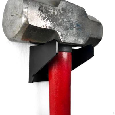 Mallet Wall Mount Storage Hanger Heavy Duty Modern Black Tool Holder Metal Hook for Shed Shop