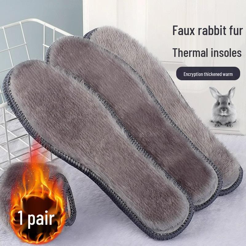 Warm Fleece-Lined Insoles: Thick, Soft, Cold-Resistant, Non-Freezing, Felt, Sweat-Absorbent, Odor-Resistant Cotton Shoe Inserts.
