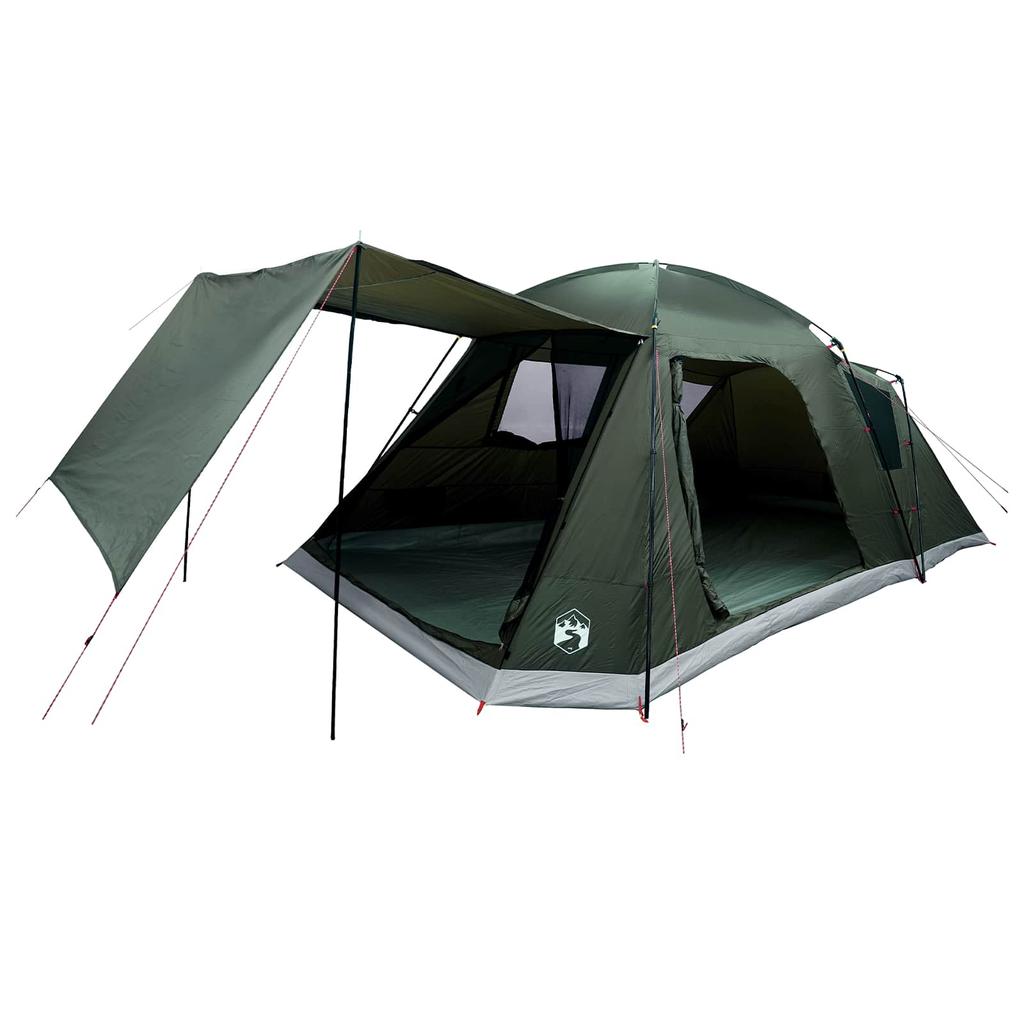 Cabin Tent with Roof Army Green 12 Person Polyester and Steel