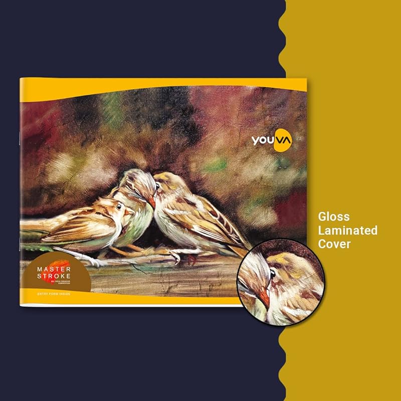 

Navneet Youva | Brown Cover Drawing Book | 27.5 Cm X 34.7 Cm | 36 Pages | Pack Of 12 | Premium Art & Sketch Notebook For коричневый