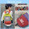 Trendy Kids Canvas Backpack Colorful Breathable Anti-shock School Bag