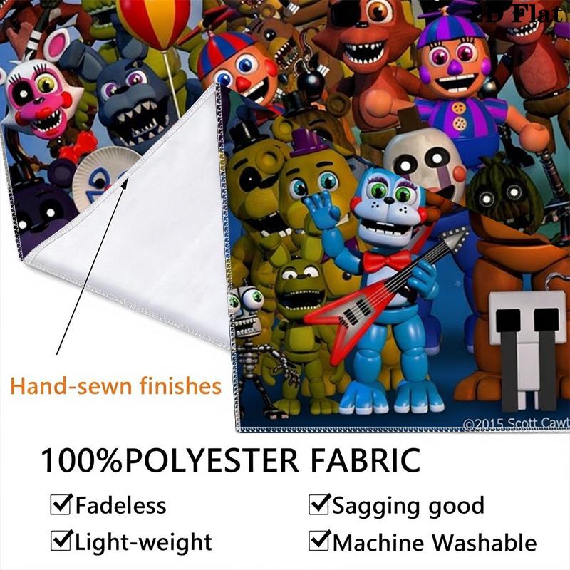 Name Custom Freddy Nights Wall Tapestry Aesthetic Wall Hanging Printed Fabric Blanket Decorative Tapestries for Bedroom Living Room Home Decor