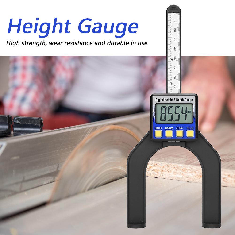 0 80mm Digital Precision Height Aperture Depth Gauge Ruler with Magnetic Feet Base