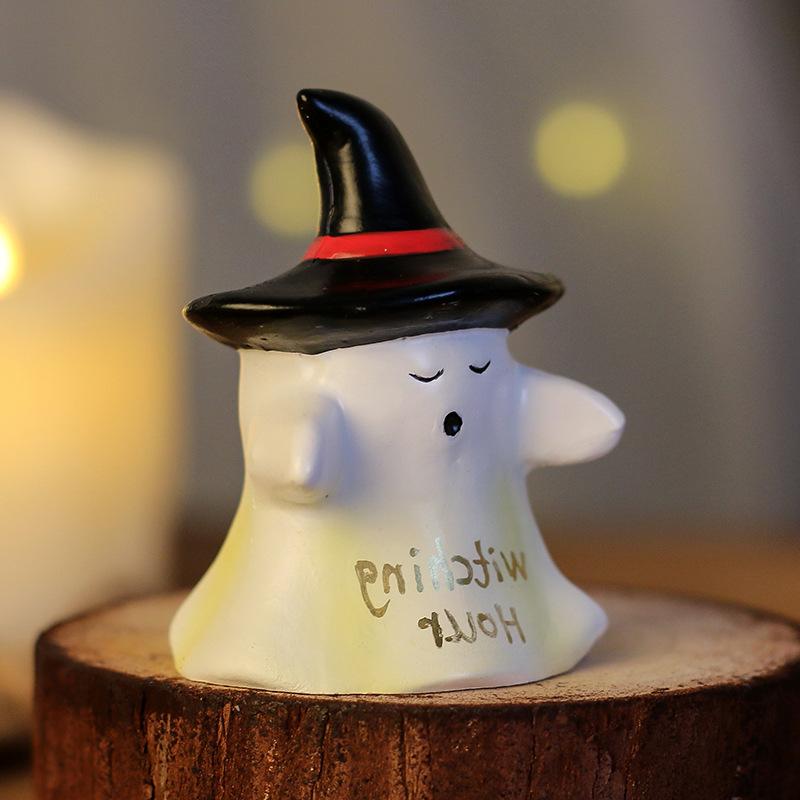 Halloween Decorations - Cute Halloween Ghost Resin Figurine - Home Party Small Gift