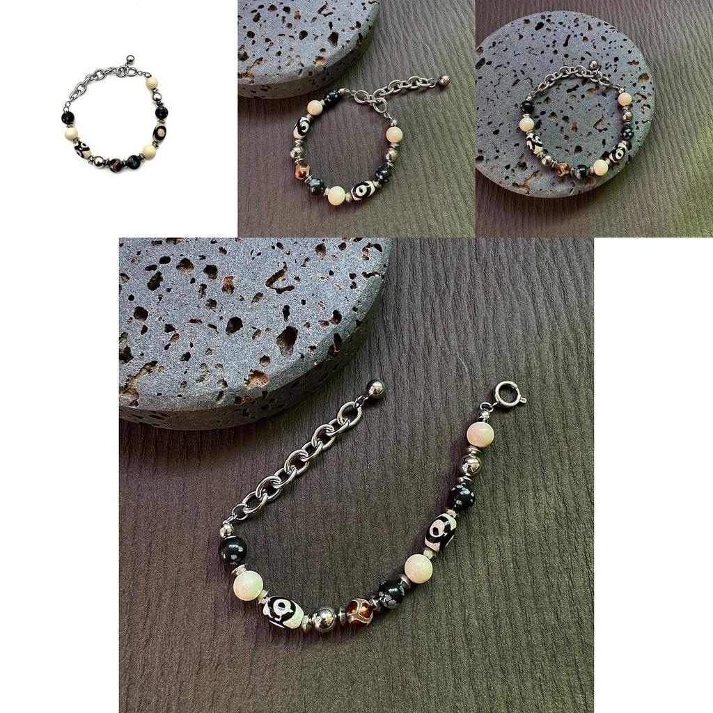 Vintage Natural Stone Beaded Bracelets For Men And Women Handmade Geometric Style