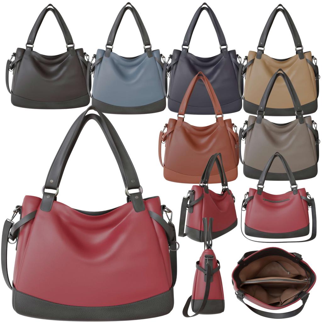 Damen Vegane Shopper Tasche Hobo Bag Umhänge Tasche