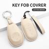Leather Car Key Case Cover Protector Shell Fob Accessories For Leapmotor T03 S01 C11 For - Leapmotor C01 T03 S01 C11