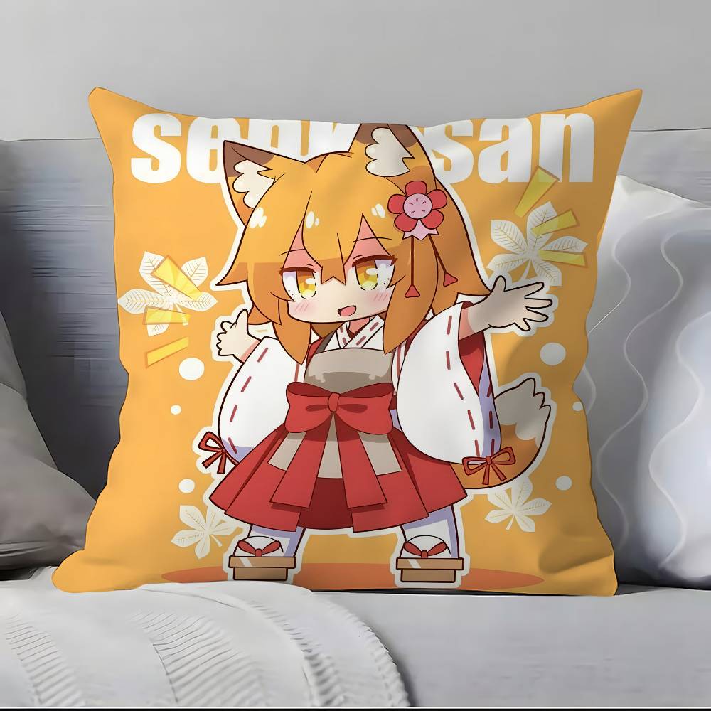 ANIME The Helpful Fox Senko San Pillow Case Pillowcase Soft Skin Friendly & Comfortable with a Hidden Zipper