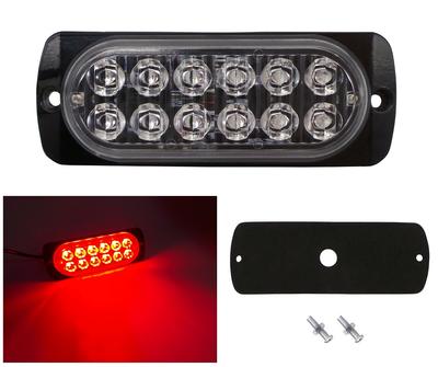 Arka ışık 12 LED güçlü 12V-24V renkler küçük Kırmızı