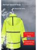 Rainproof Three-Layer Composite Raincoat and Pants Set with Reflective Safety for Traffic Duty