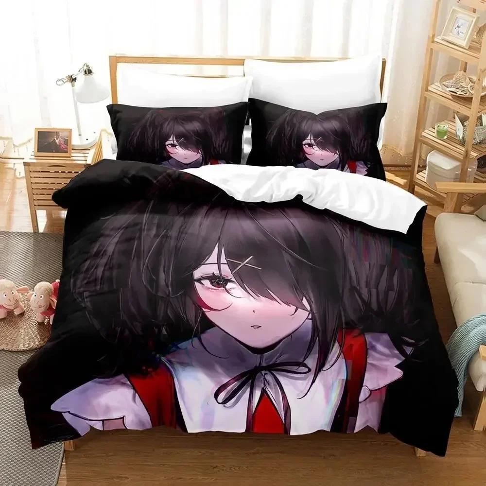 NEEDY GIRL OVERDOSE Bedding Set Cartoon Anime Three-piece Set Adult Kid Bedroom Duvetcover Sets 3D Kawaii Girls Conjunto De Cama