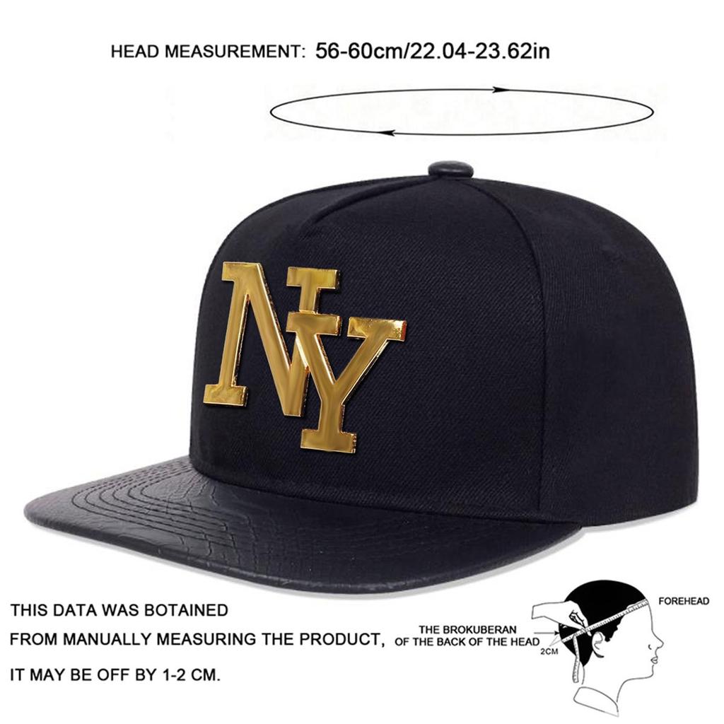 Letter Leather brim Hip Hop Hat Men and Women Baseball Cap Fashionable Flat Top Caps Casual Hats