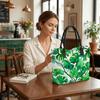  Tropical Green Leaves Canvas Tote Bag
