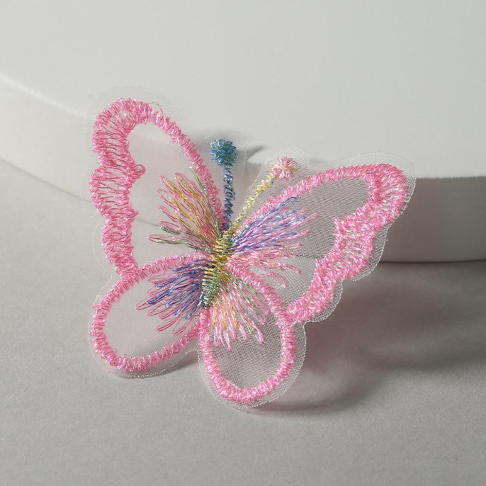 20Pcs Single layer Golden Thread Butterfly Appliques  Bridal Hair Accessories
