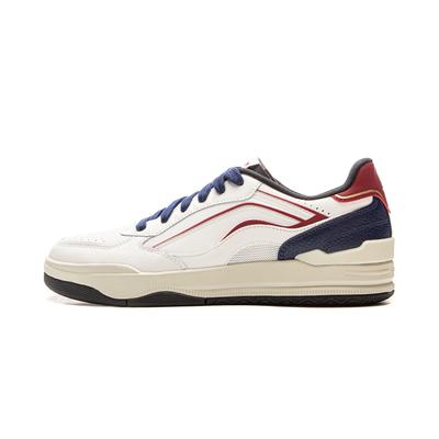Li Ning Moon Glaze Rutschfest, Abriebfest, Atmungsaktiv Niedrige Skateboard-Schuhe Herren Weiß Blau AGCV333-4