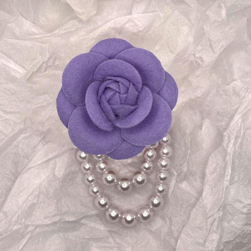 Fashion Camellia Flower Brooch Pins Vintage Lapel Pins New Pearl Tassel Corsage
