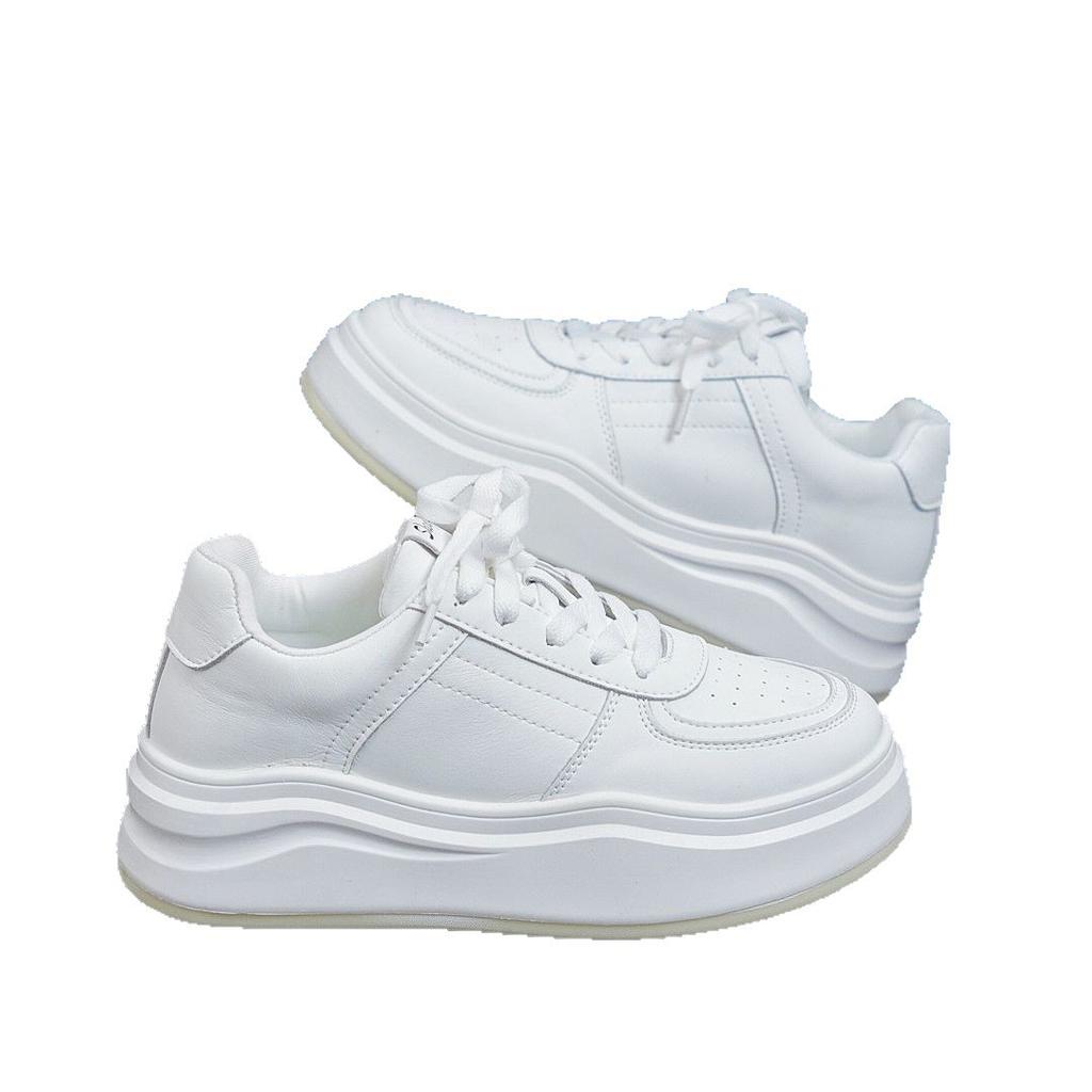 Thick-soled heightening small white shoes women's fashion versatile small height lightweight casual sports shoes round head color matching trend