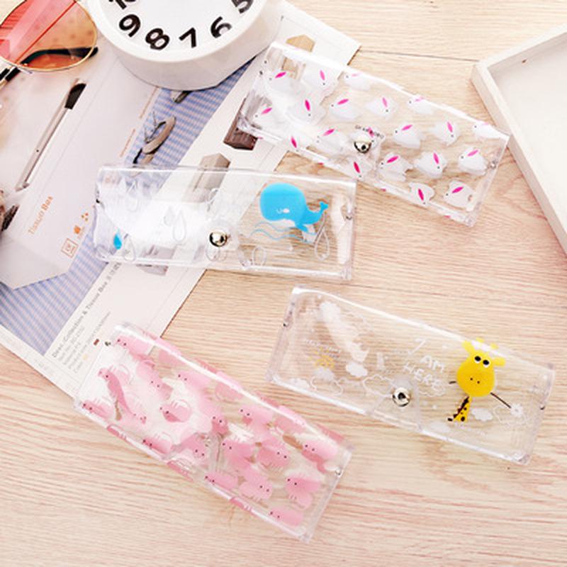 Cute Cartoon Animal Eyeglasses Box Sunglasses Case Clear Glasses Storage