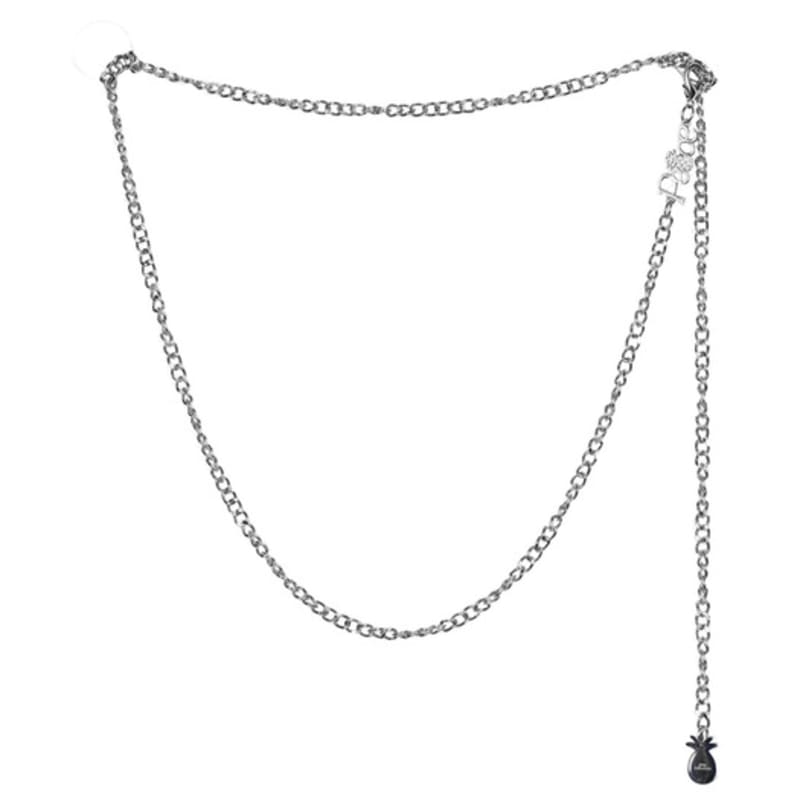 

РОЗОВЫЙ АНАНАС ПРОСТОЙ МИР ЦЕПЬ-ПОЯС_СЕРЕБРО SILVER_FREE