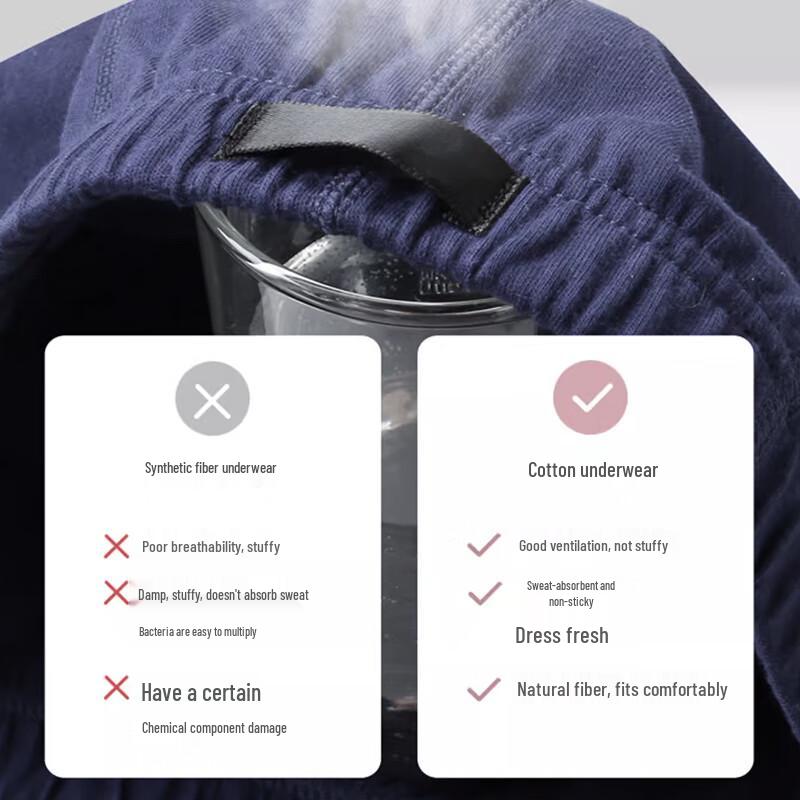 Nanjiren Men's Pure Cotton Boxer Briefs (Luxury Series)