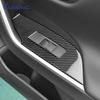 LHD RHD Car Window Lift Button Panel Trim Real Soft Carbon Fiber Sticker For Toyota RAV4 XA50      2024 2025