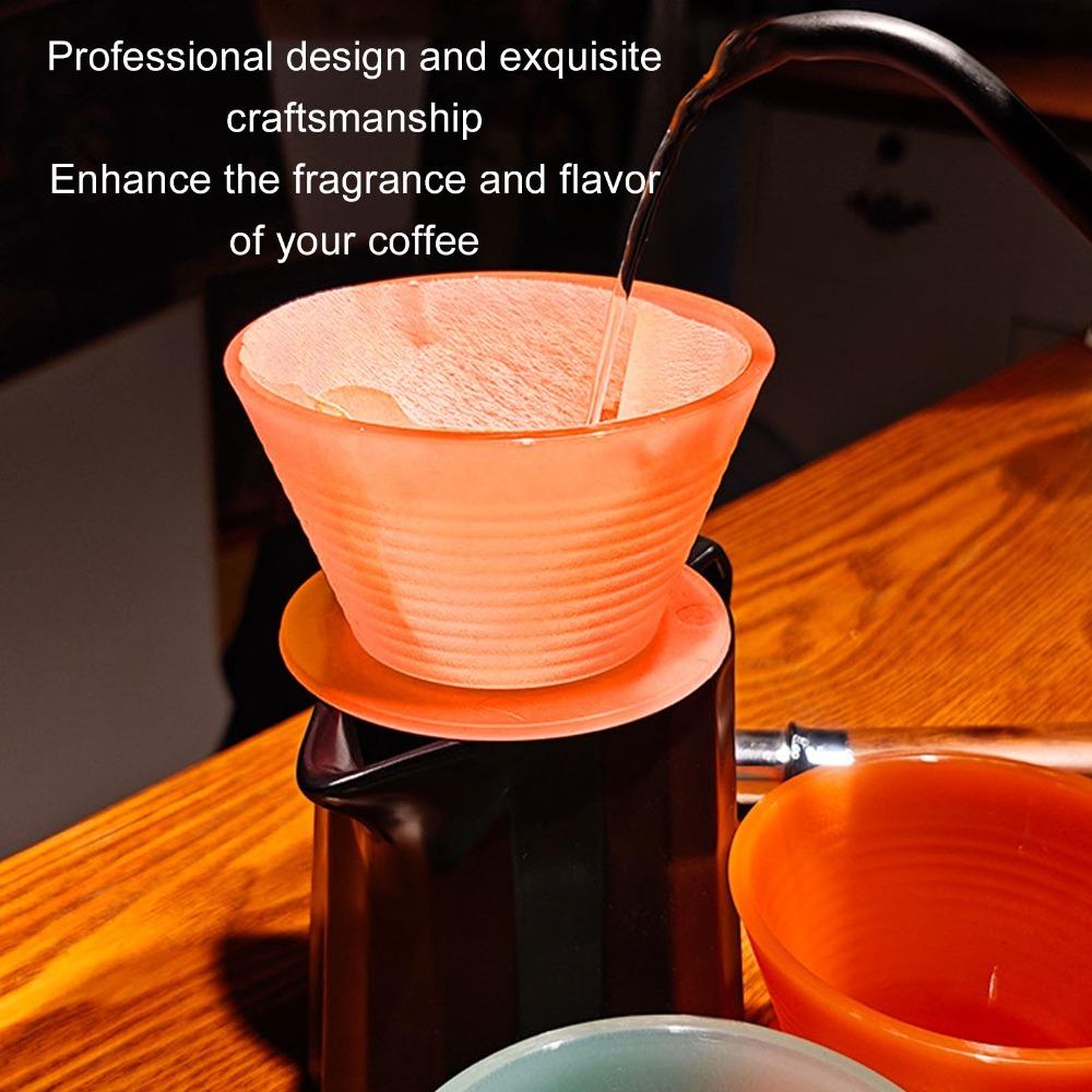 Sturdy PP Material Pour Over Coffee Dripper Reusable Coffee Filter Cone Hiking Camping