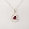 Pink Rubullite Gemstone 925 Sterling Silver Statement Jewelry Pendant 1.40" For Engagement Gift PP-19-10