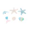 Blue Secret Starfish Shell Hole Shoe Buckle Accessories Decoration Removable Shoe Accessories For Girls Summer Shoes Diy Gift